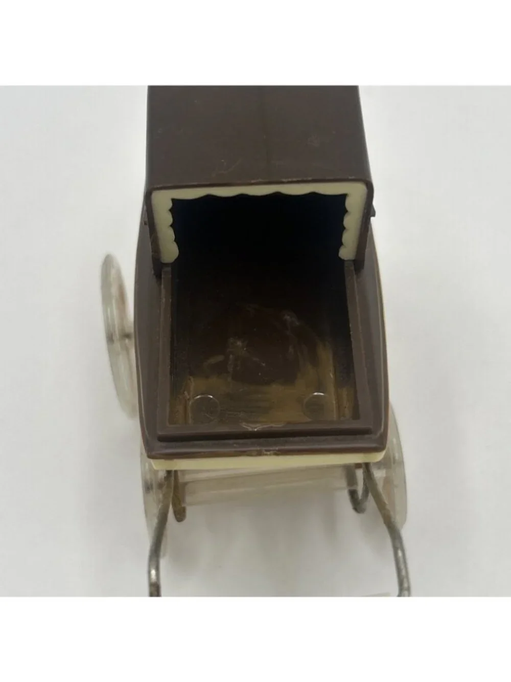 Vintage 1970s Lundby Barton Dollhouse Baby Pram Carriage 1:16 Miniature Brown - Picture 14 of 16